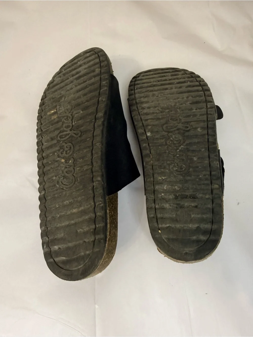 Cat & Jack Black Double Buckle Comfort Slide Sandals Kids Size 1